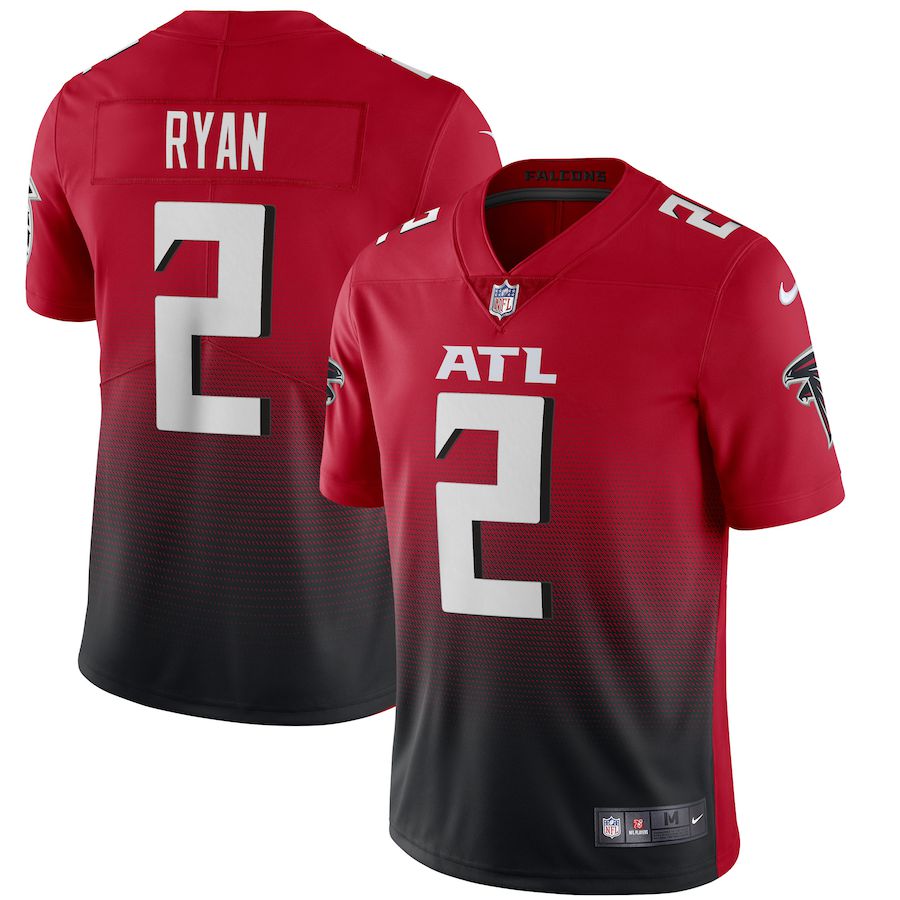 Men Atlanta Falcons #2 Matt Ryan Nike Red 2nd Alternate Vapor Limited NFL Jersey